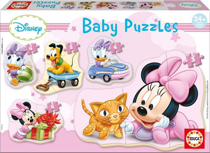 Puzzle pentru bebelus Educa 5 in 1 - Baby Minnie Mouse