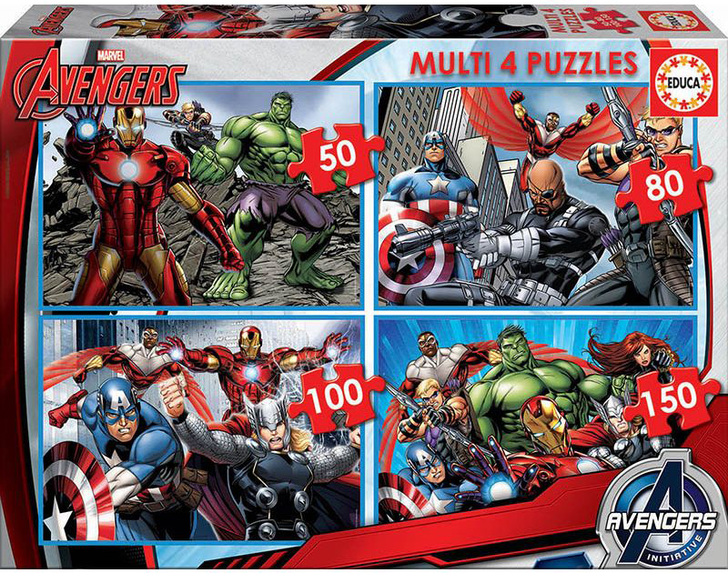 Puzzle Educa 4 in 1 - Avengers