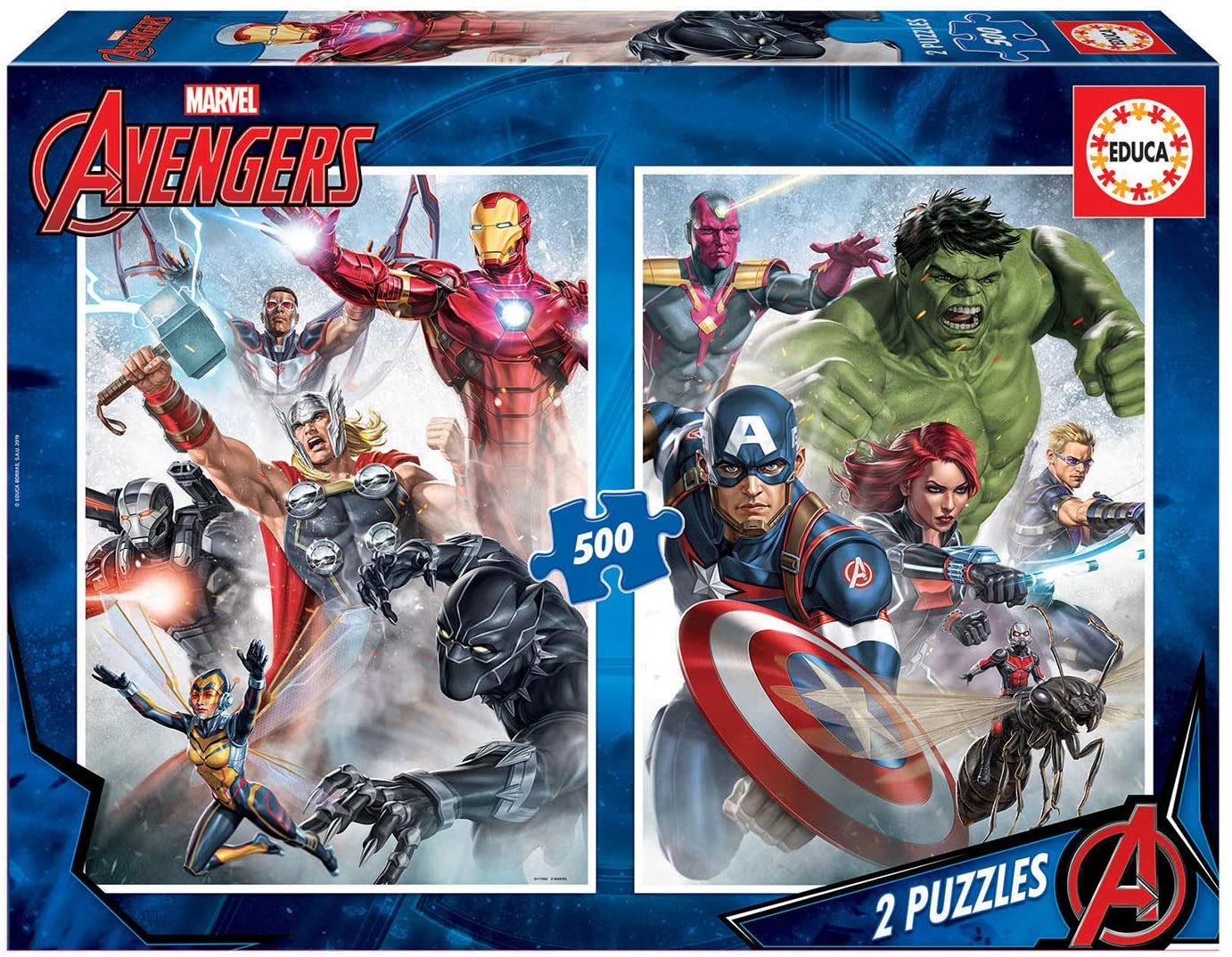 Puzzle Educa din 2 x 500 de piese - The Avengers