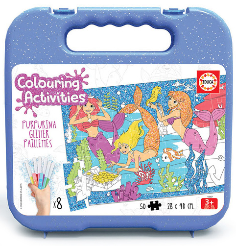 Puzzle de colorat Educa din 50 de piese - Sirene