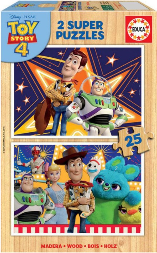 Puzzle Educa din 2 x 25 de piese - Toy Story 4