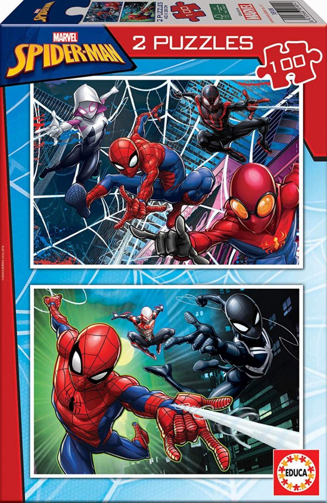 Puzzle Educa din 2 x 100 de piese - Spider-man