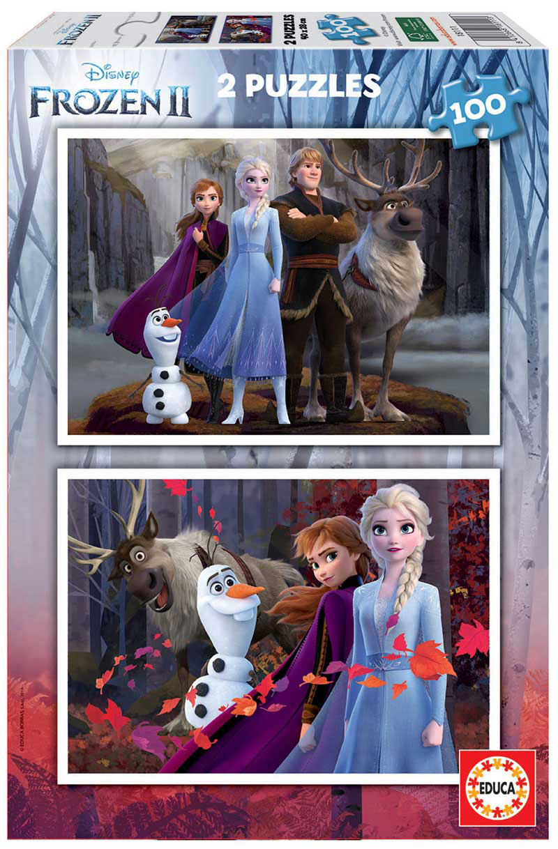 Puzzle Educa din 2 x 100 de piese - Frozen 2