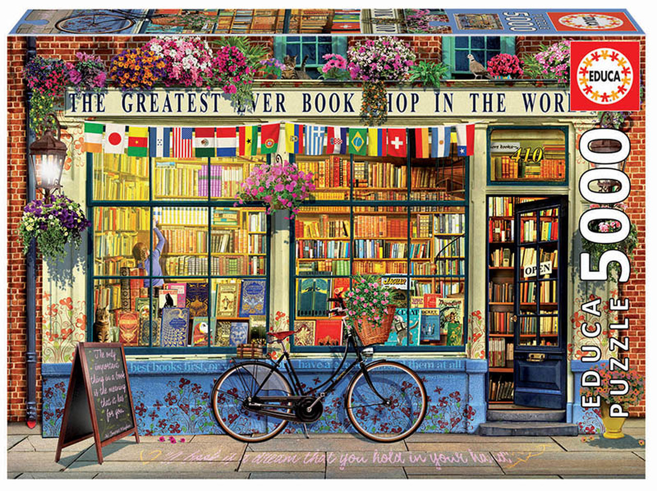 Puzzle Educa din 5000 de piese - Greatest Book Shop in the World