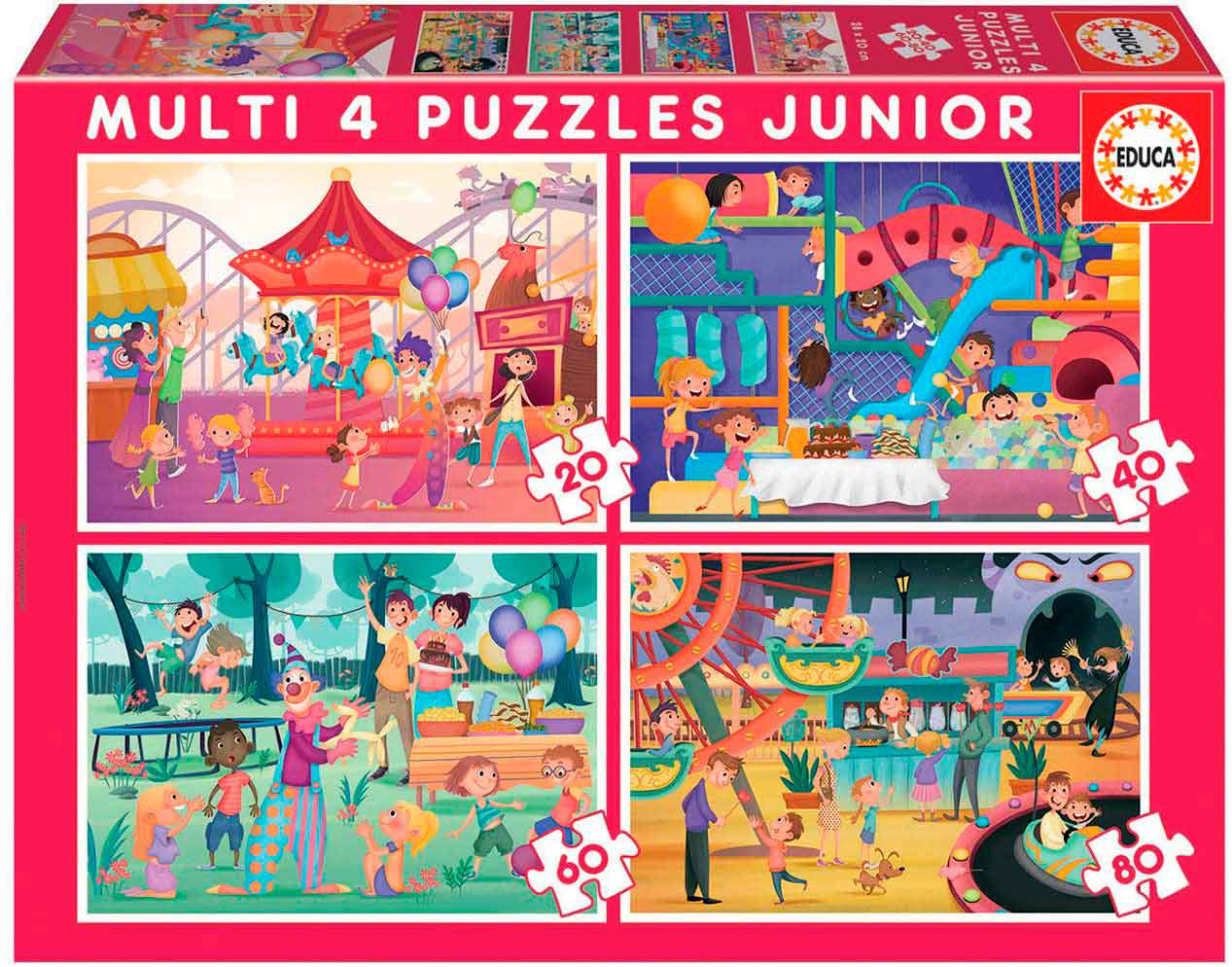 Puzzle Educa 4 in 1 - Parks and Children's party