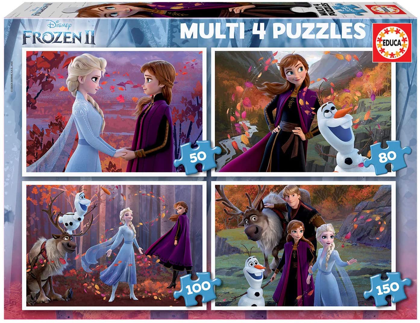 Puzzle Educa 4 in 1 - Frozen 2