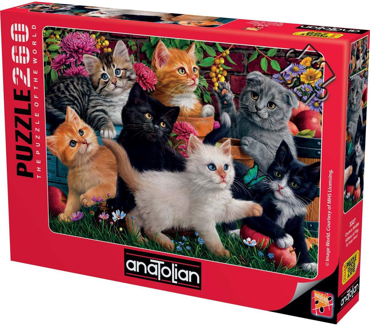 Puzzle Anatolian din 260 de piese - Pisoi jucausi