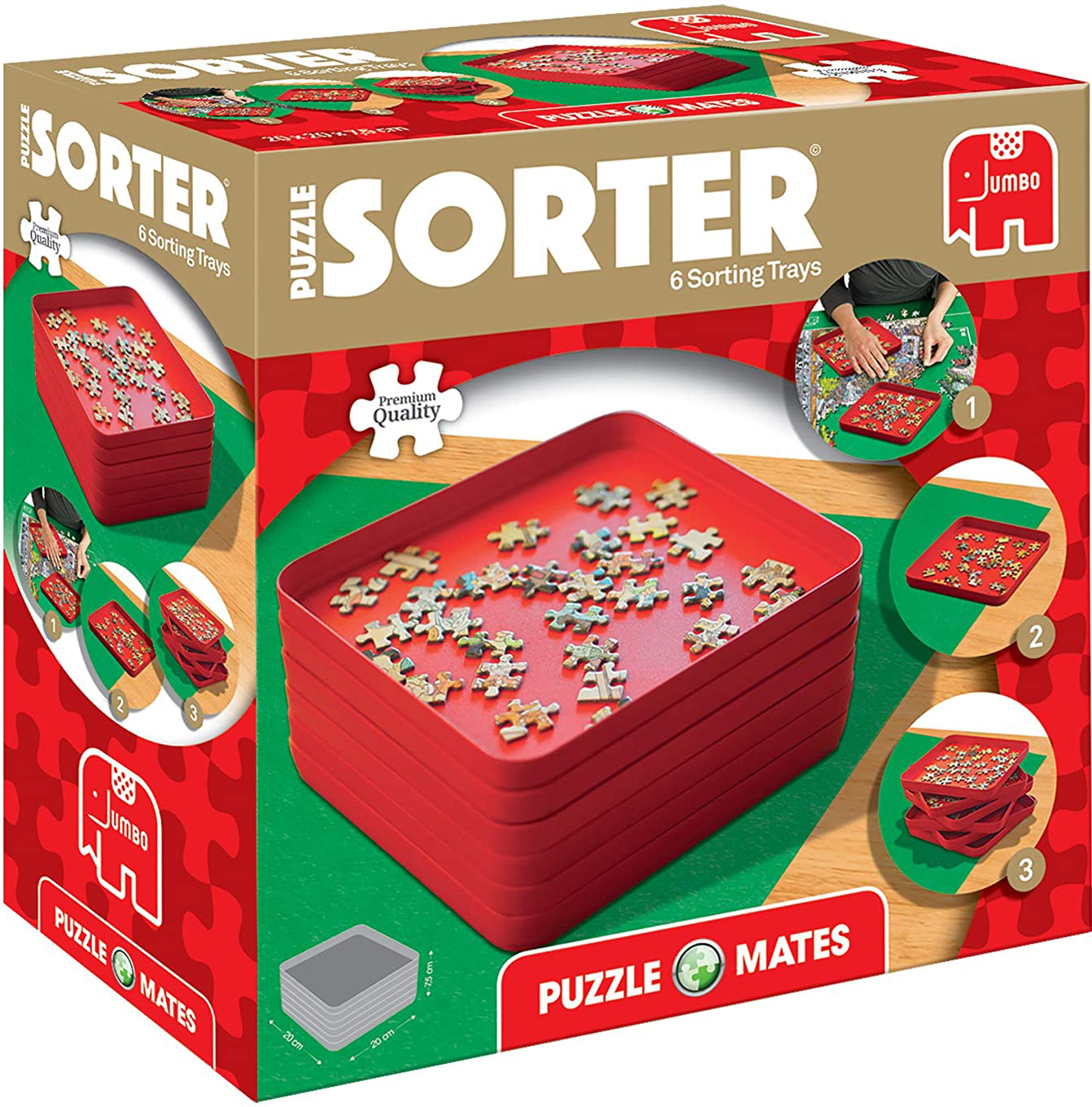Set tavite sortare pentru piese puzzle Jumbo - 6 bucati