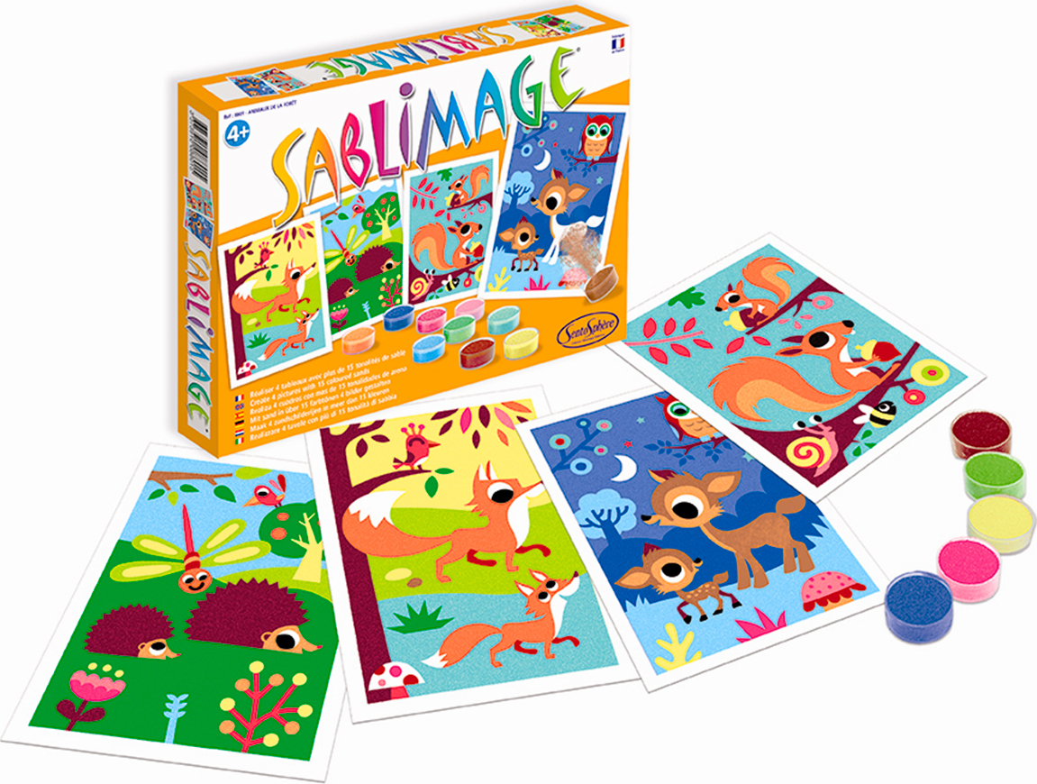 Set de pictat cu nisip Sentosphere Sablimage -Animale de padure