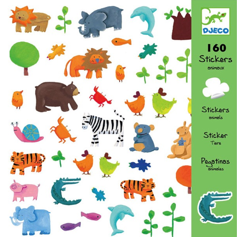 Stickere Djeco - Animale, 160 de bucati