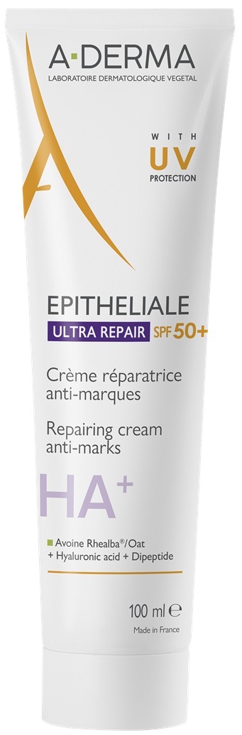 A-Derma Epitheliale A.H. Cremă reparatoare împotriva petelor, SPF50+, 100 ml