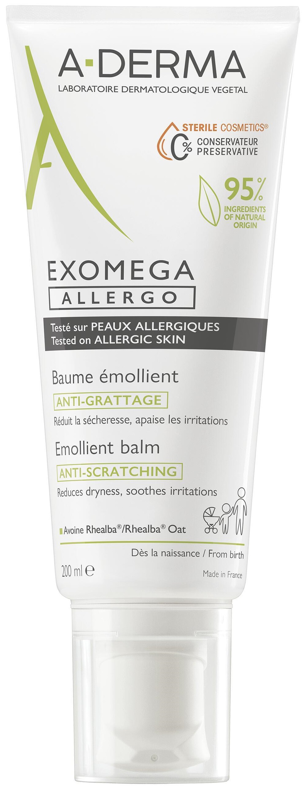 ADERMA Exomega Allergo balsam emolient 200ml - imagine 4