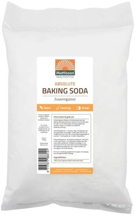Absolute Baking Soda, 1 kg, Mattisson Healthstyle