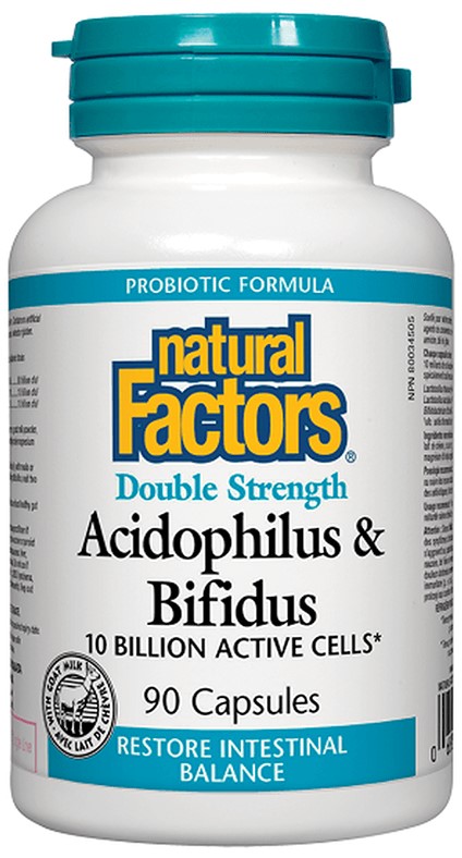 Acidophilus & Bifidus, 90 capsule, Natural Factors