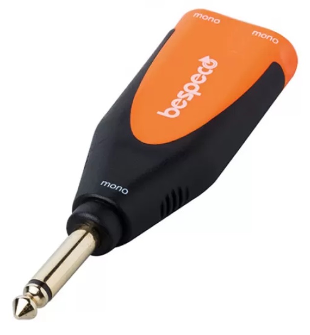 Adaptor Bespeco - SLAD17, 6,3 mm/6,3 mm, negru/portocaliu