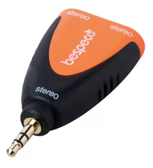 Adaptor Bespeco - SLAD225, 3,5 mm - 3,5 mm, negru/portocaliu
