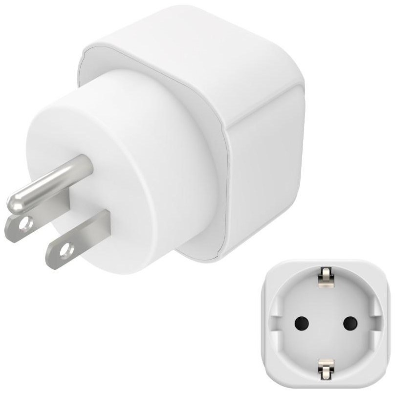 Adaptor Hama - Travel, Tip B/3-Pin, Europe/US, alb