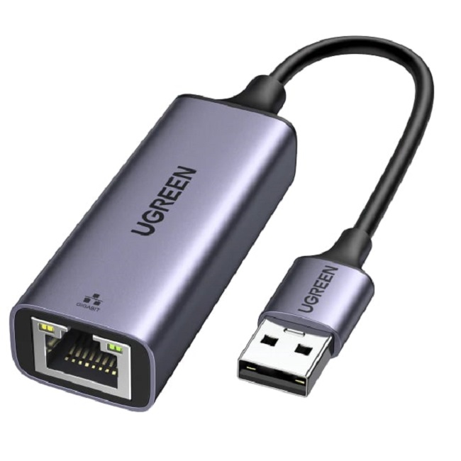 Adaptor Ugreen - CM209, USB-A/RJ45, gri