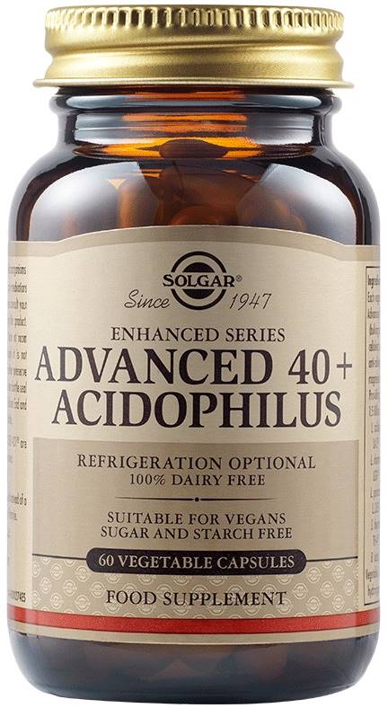Advanced 40+ Acidophilus, 60 capsule vegetale, Solgar