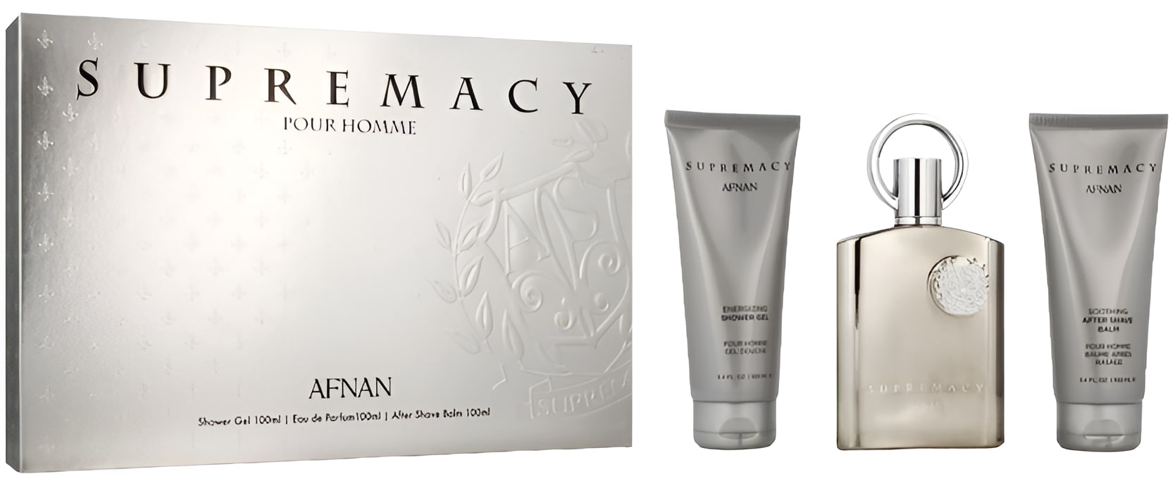Afnan Perfumes Supremacy Kit Silver, 3 piese