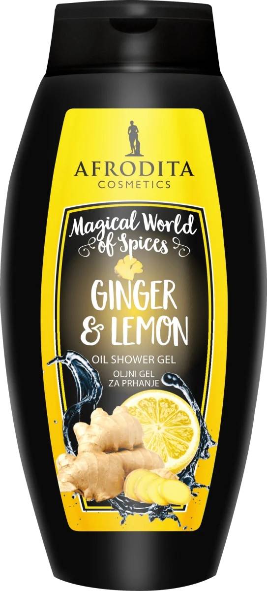 Afrodita Cosmetics Gel de duș   Lămâie și ghimbir,250 ml