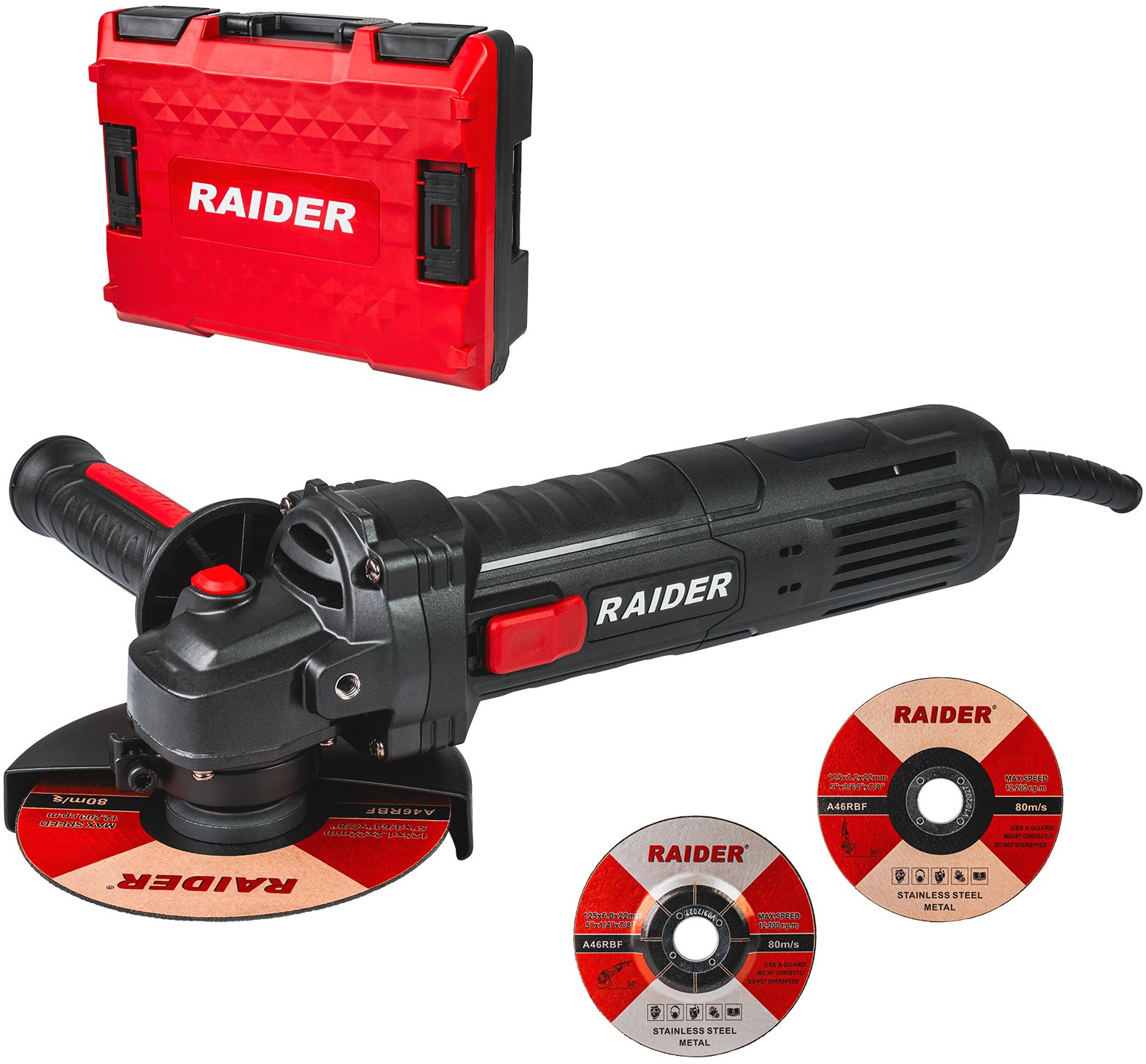Polizor unghiular Raider - Pro, RDP-AG79, 125 mm, 900W, Black Edition