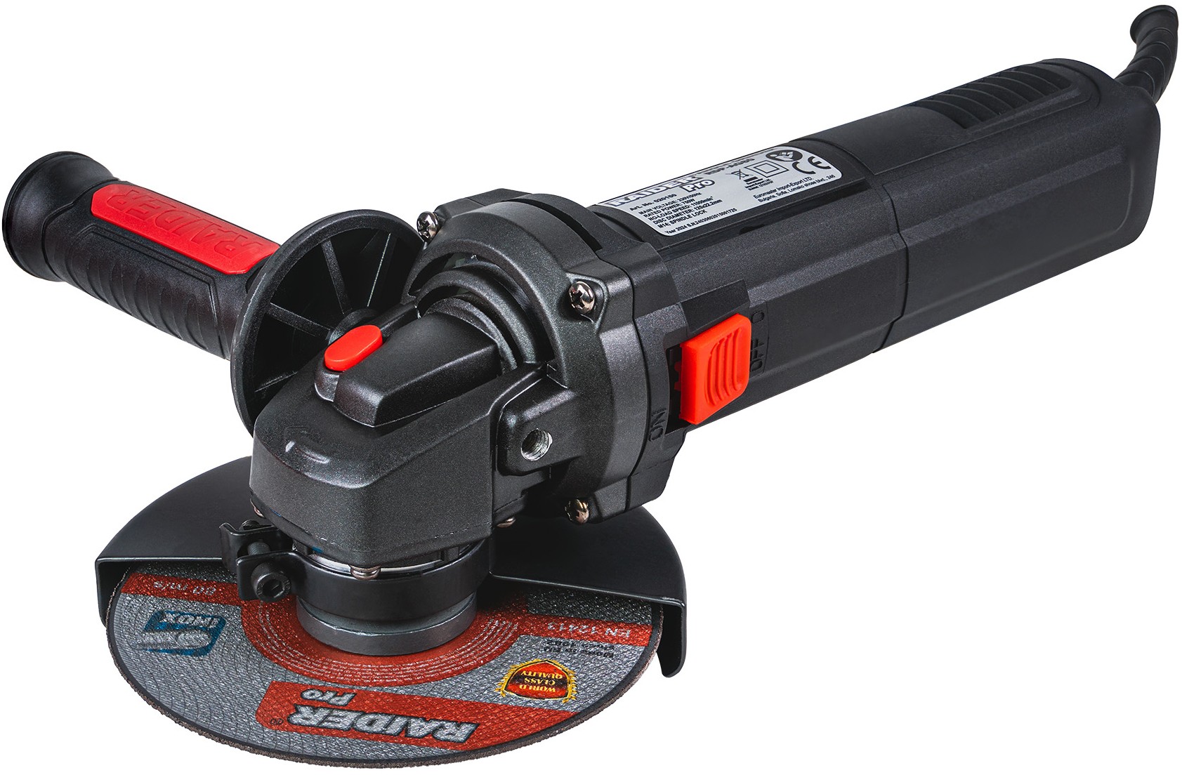 Polizor unghiular Raider - Pro, RDP-AG80, 125 mm, 750W, Black Edition