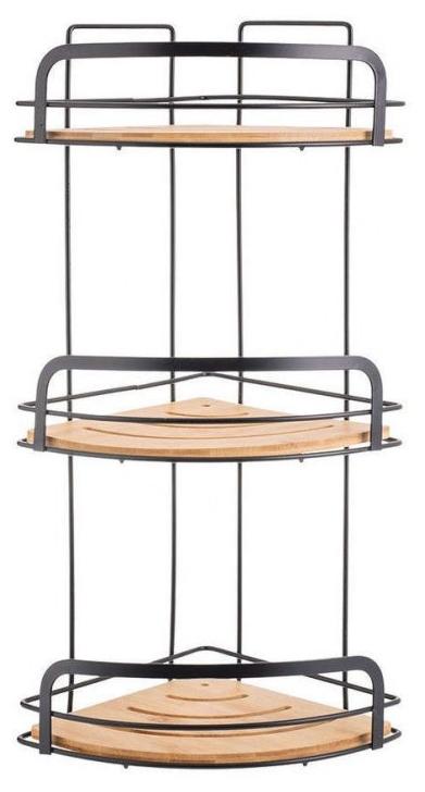 Raft de colț Estia - Bamboo Essentials, 3 nivele, bambus