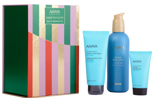 Ahava Set Dare to Glow - Gel de duș, Loțiune și Cremă de mâini, 40 + 250 + 100 ml