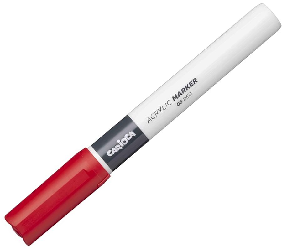 Marker acrilic Carioca Plus - Van Orton, 2.0 mm, roşu