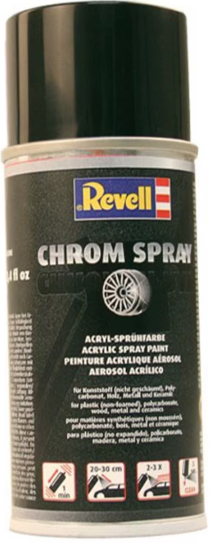 Vopsea acrilică  Revell - Pulverizați Chrome (150 ml)