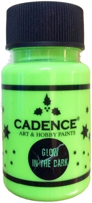 Vopsea acrilică strălucitoare în întuneric Cadence - Dark Green 581, 50 ml