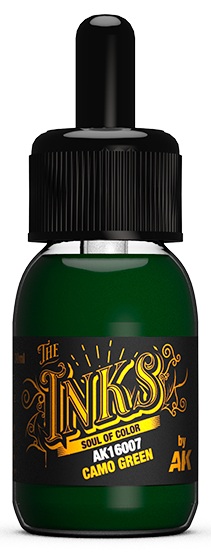 Cerneală acrilică AK Interactive - Camo Green, 30ml