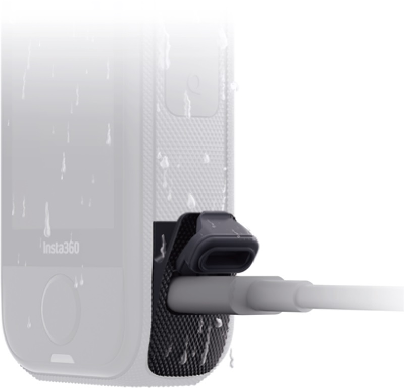 Accesoriu Insta360 - X4 Air All-Weather USB Charging Cover, negru