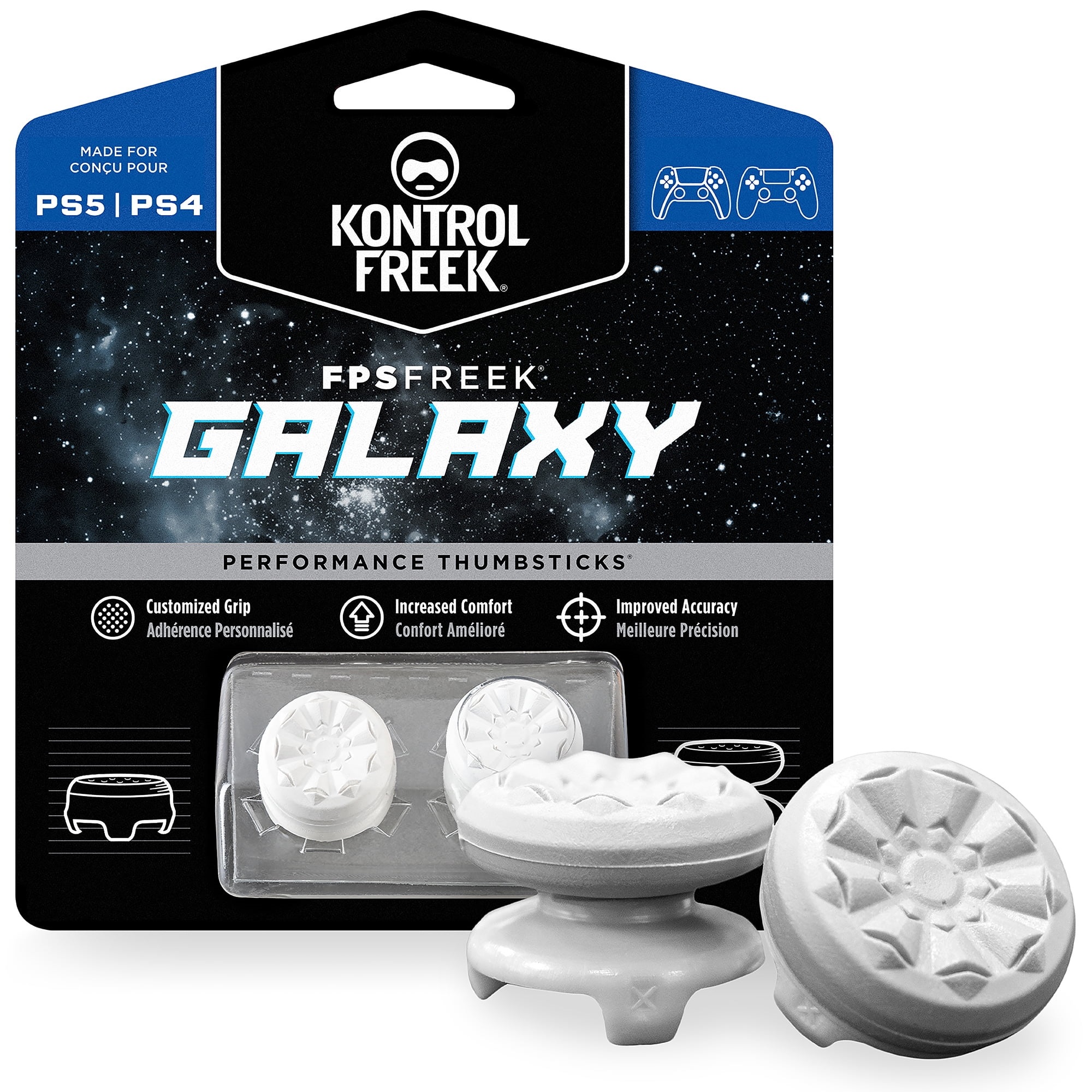 Accesoriu KontrolFreek - Performance Thumbsticks FPS Freek Galaxy, alb (PS4/PS5)