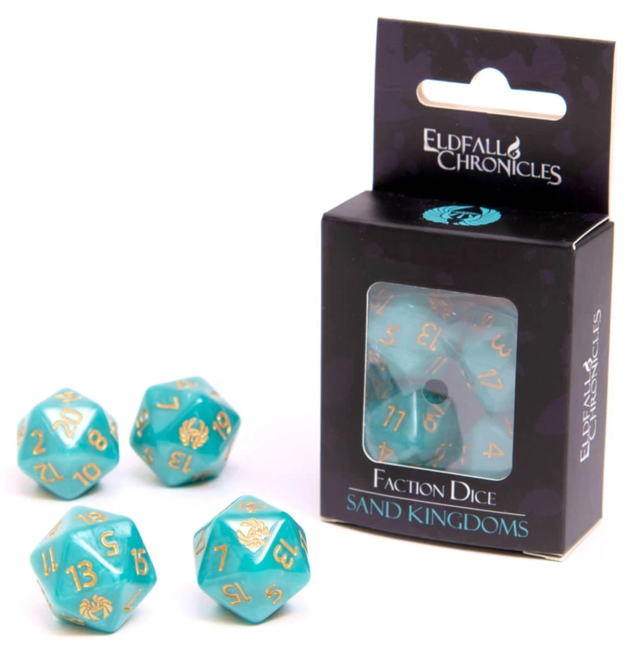 Accesoriu pentru joc de societate Eldfall Chronicles: Northern Wind - Faction Dice - Sand Kingdoms