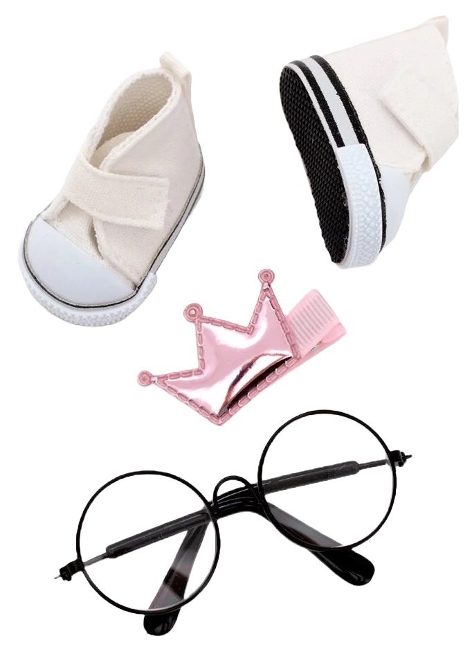 Orange Toys Sweet Sisters accesorii pentru păpuși - adidași albi, snood și ochelari