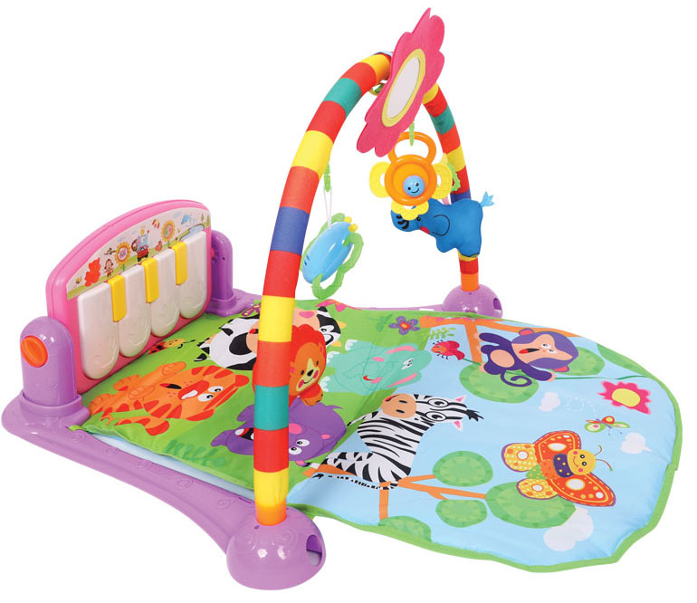 Salteluta pentru gimnastica bebelusului Lorelli Toys - Pian, 92 х 60 cm, roz