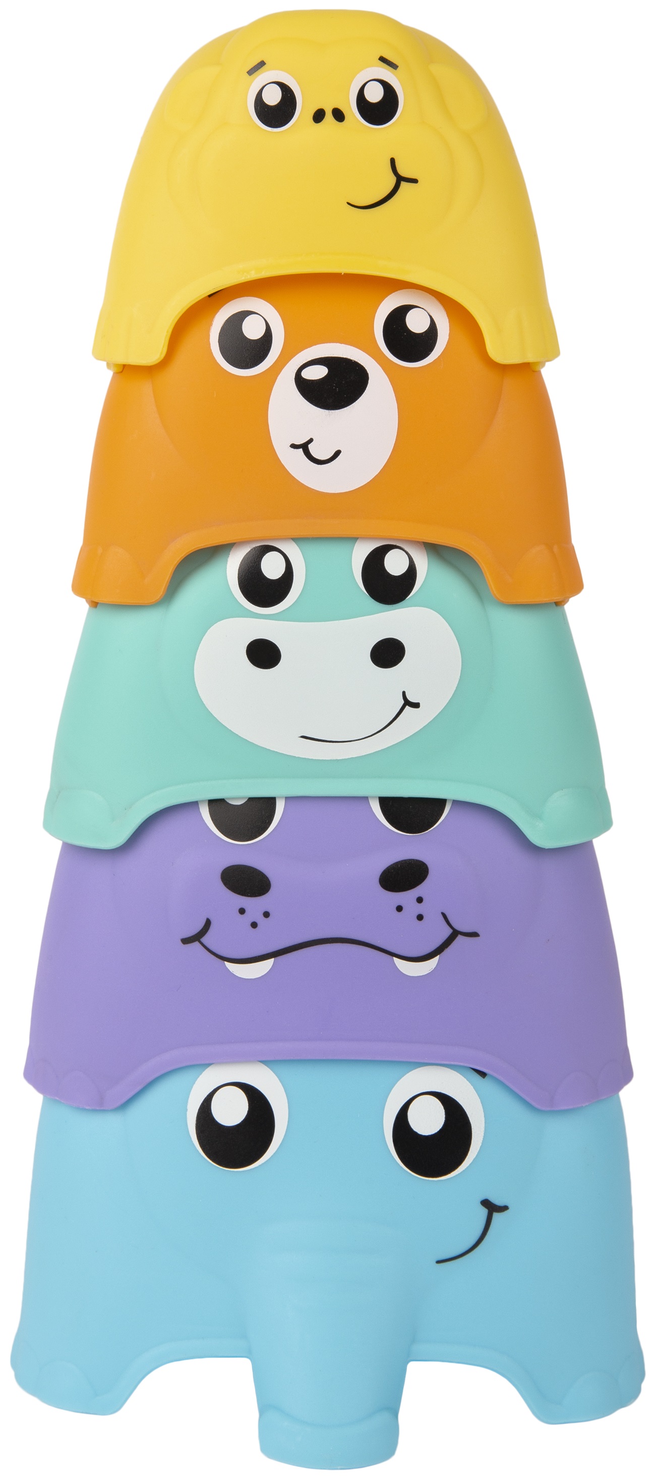 Jucarie cu activitati Playgro + Learn - Turn de stivuit, animale
