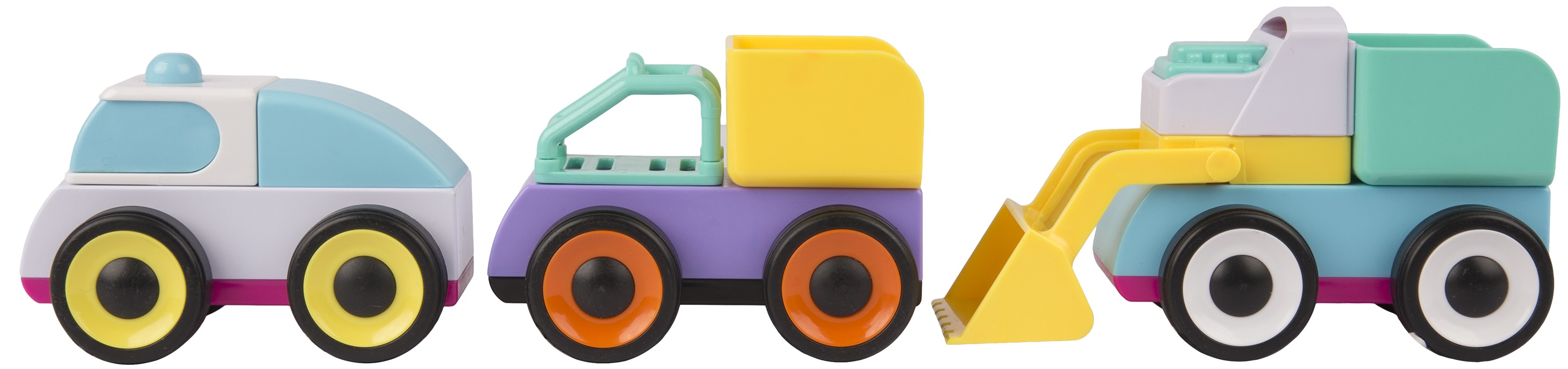 Jucarie interactiva Playgro + Learn - Vehicule, amesteca si asambleaza