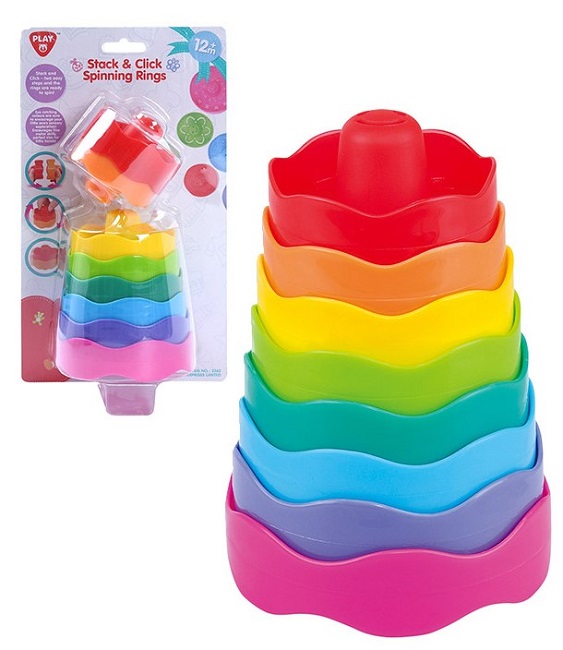 Jucărie PlayGo - Piramidă colorată Stack and Click