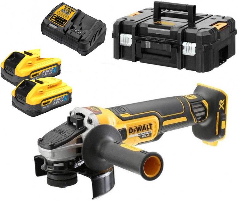 Șlefuitor unghiular cu acumulator DeWALT - DCG405H2T-QW, M14, 2 x 5.0 Ah Li-Ion