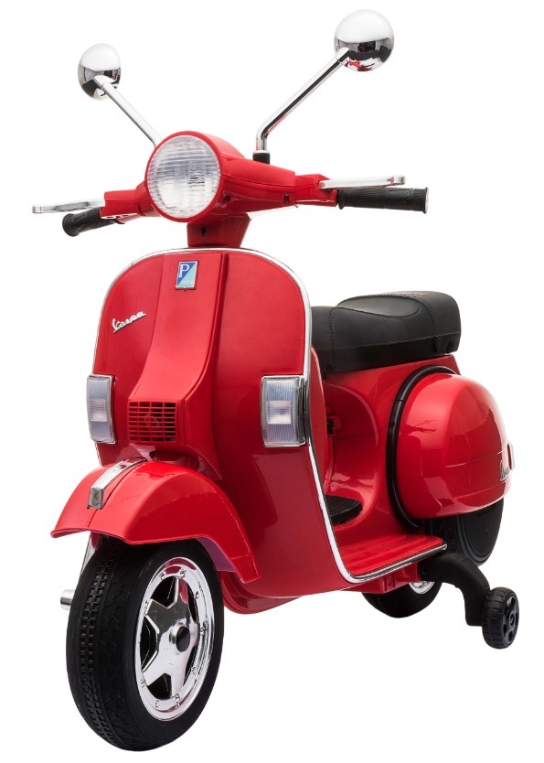Motocicletă electrică cu baterie  KikkaBoo – Licensed Vespa PX150, Red