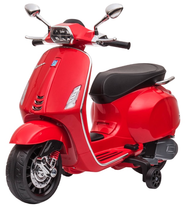 Motocicletă electrică cu baterie  KikkaBoo – Licensed Vespa Sprint Racing Sixties, Red