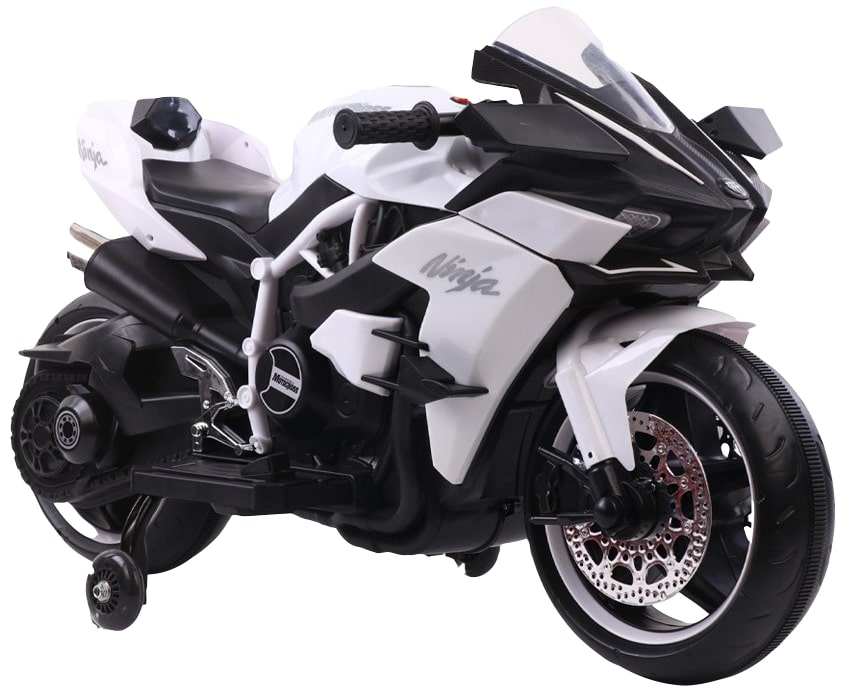 Motocicletă electrică pentru copii  Moni - Ninja Duo, alba