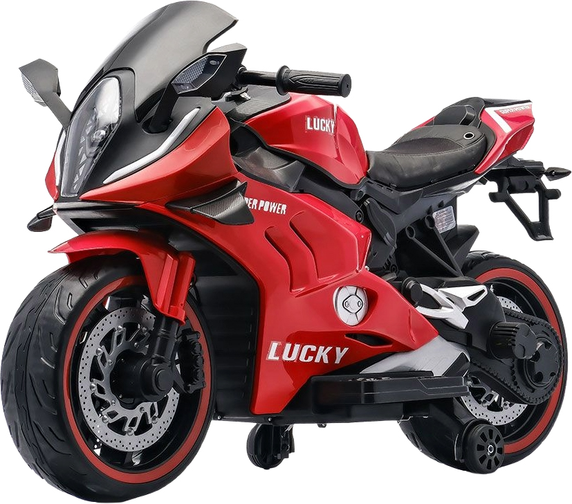 Motocicletă electrică cu baterie  Ocie - Lucky, rosu