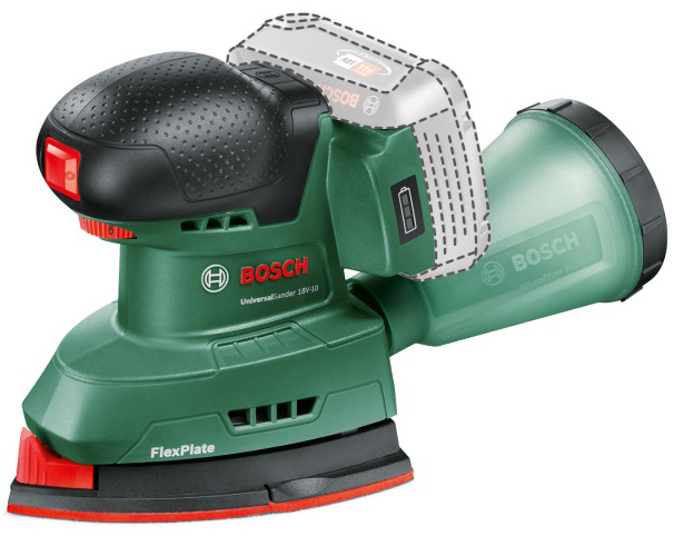 Multitool cu acumulator Bosch - Universal Sander, 18V-10, fără baterie