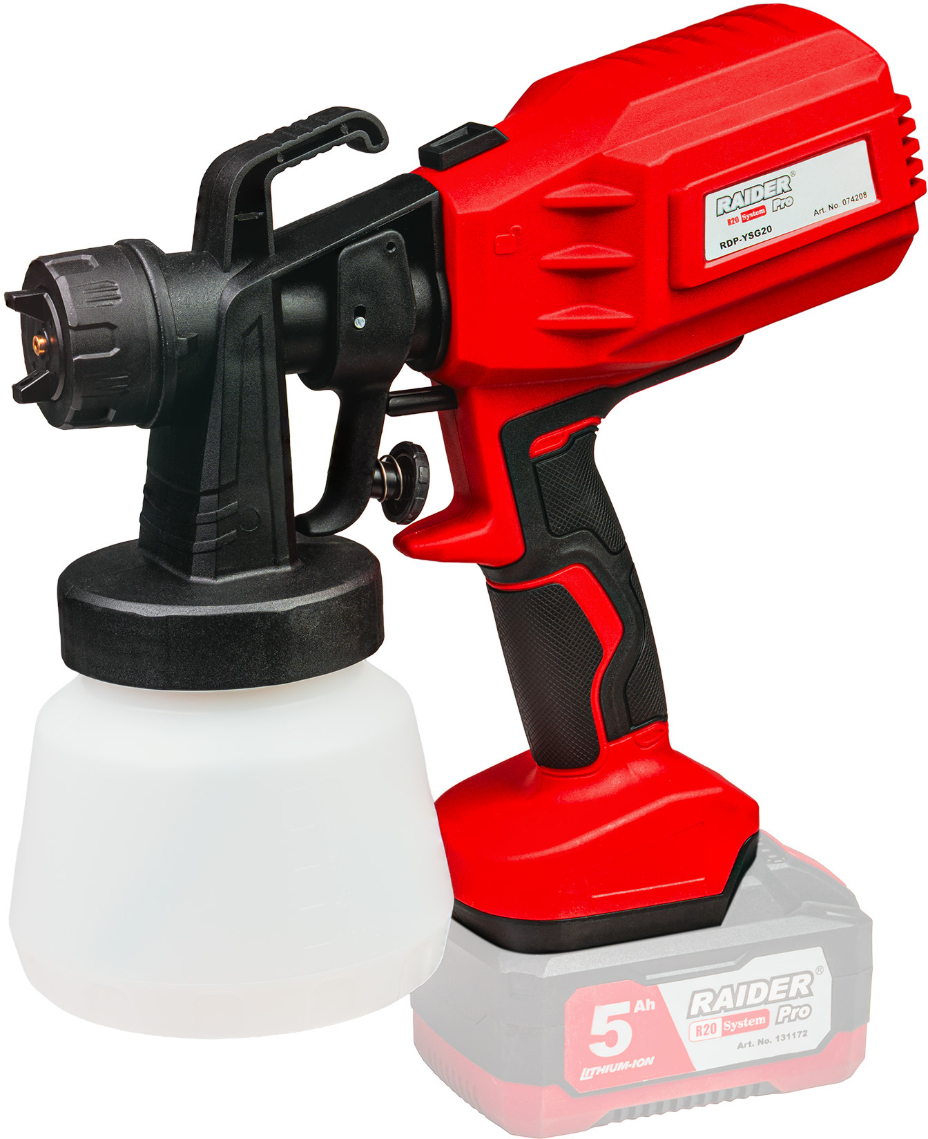 Pistol de vopsit fără fir Raider - R20, RDP-YSG20, 800 ml, Solo