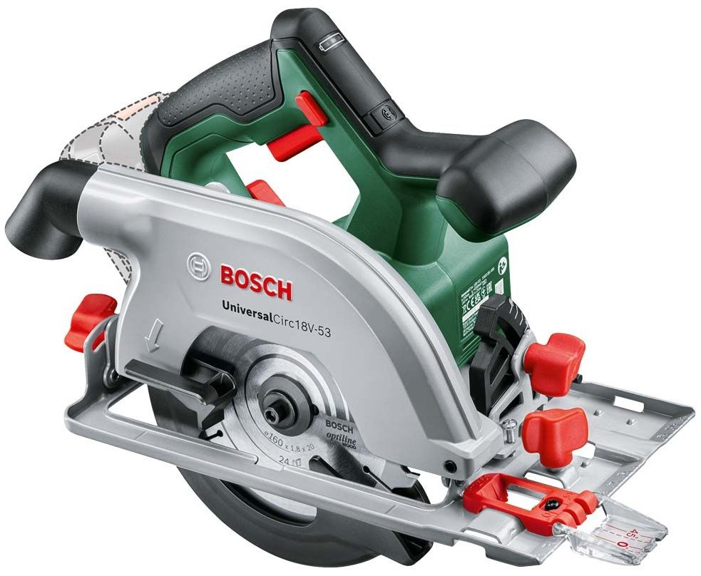 Ferăstrău circular manual Bosch - Universal Circ, 18V-53, 4300 rpm, 160 mm, Solo