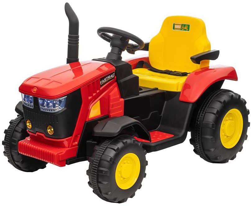 Tractor cu acumulator Ocie - Cu control parental, 12 V, roşu